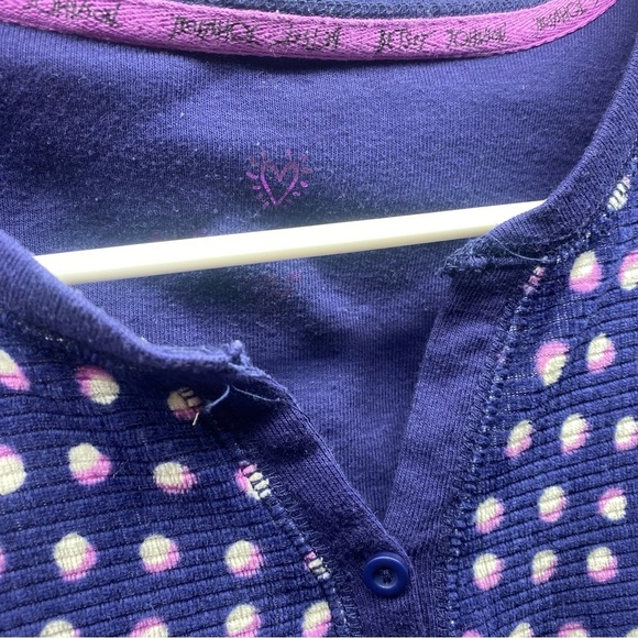 Betsy Johnson polka dot pajama top sz Medium - Picture 2 of 4